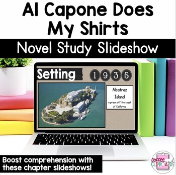 Preview of Al Capone Does My Shirts Novel Study Slideshow and PDF Chapter Quizzes
