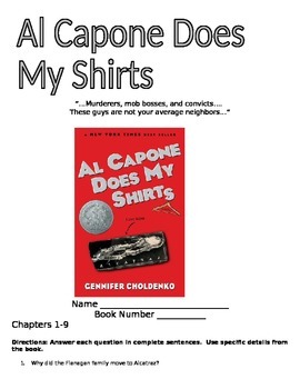 Preview of Al Capone Does My Shirts Novel Study