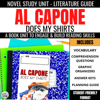 Preview of Al Capone Does My Shirts Novel Study: Comprehension Questions & Vocabulary