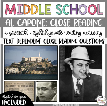 Preview of Al Capone | Nonfiction Article | Close Reading Activities | Middle School