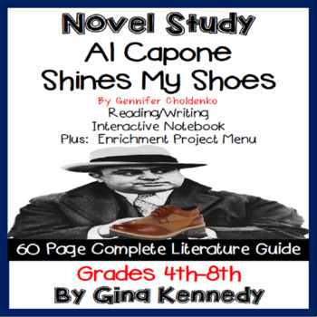 Preview of Al Capone Shines My Shoes Novel Study & Project Menu; Plus Digital Option