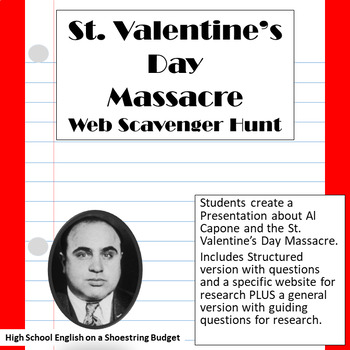 Preview of Al Capone and the St. Valentine's Day Massacre Web Scavenger Hunt Activity