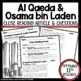 Al Qaeda & Osama bin Laden Close Reading Article & Questio