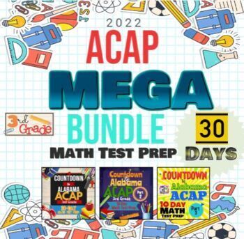Preview of Alabama ACAP Math Test Prep BUNDLE!  30 Days of Math Test Prep; 300 questions!