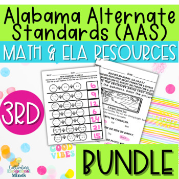 Preview of Alabama Alternate Achievement Standards Third Grade Bundle (ELA & Math)