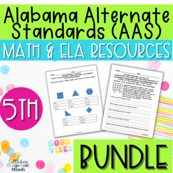Preview of Alabama Alternate Achievement Standards Fifth Grade Bundle (ELA & Math)
