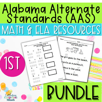 Preview of Alabama Alternate Achievement Standards First Grade Bundle (ELA & Math)