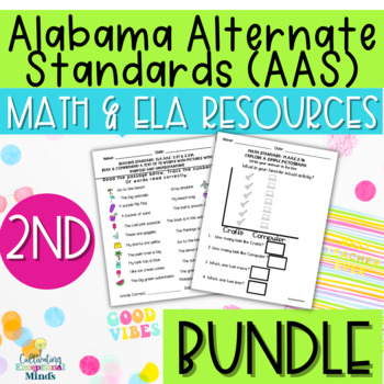Preview of Alabama Alternate Achievement Standards Second Grade Bundle (ELA & Math)