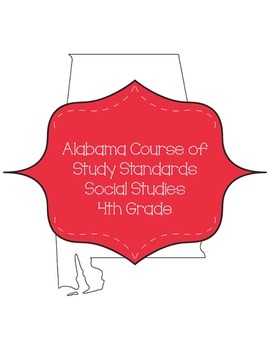Preview of Alabama Course of Study Social Studies Standards