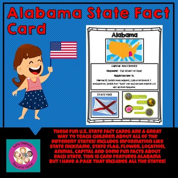 Preview of Alabama Fact Card