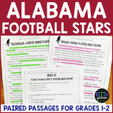 Alabama Football Legends Paired Passages (Grades 1-2) Dist