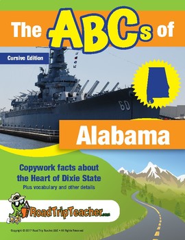 Preview of Cursive Printables: Alabama