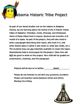 Preview of Alabama Historic Tribe Tee-pee Project