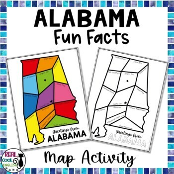 Preview of Alabama Map Activity | Fun State Facts