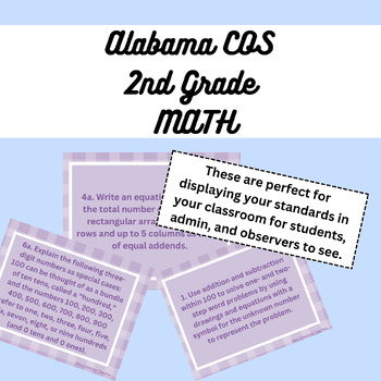 Preview of Alabama Math COS Standards 2nd Grade