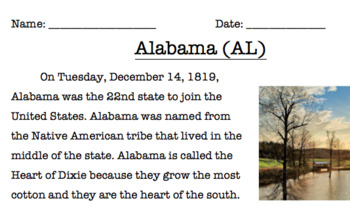 Preview of Alabama Reading Comprehension