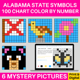 Alabama State Symbols 100s Hundred Chart Mystery Pictures 