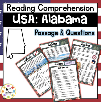 Preview of Alabama || US States || Information Text Close Reading & Comprehension Questions