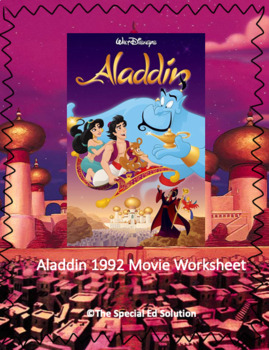 Preview of Aladdin (1992) Movie Worksheet