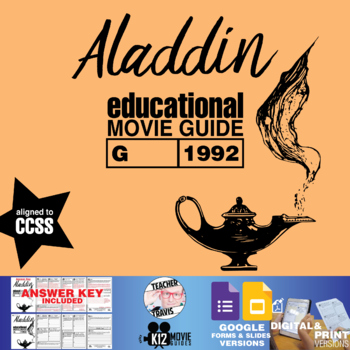 Preview of Aladdin Movie Guide | Questions | Worksheet | Google Slides (G - 1992)