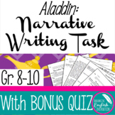 Aladdin Narrative Writing Task Editable with Rubric and Bo