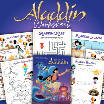 Preview of Aladdin Preschool Printables Worksheets And Activity Sheets