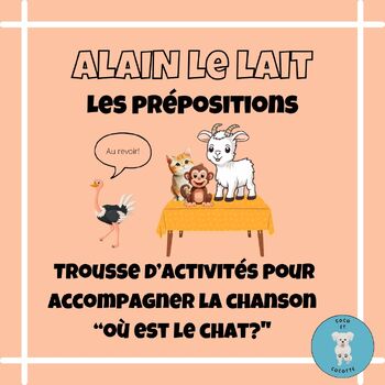 Preview of Alain le Lait - Où est le chat?" ** Activity pack to practice Prepositions