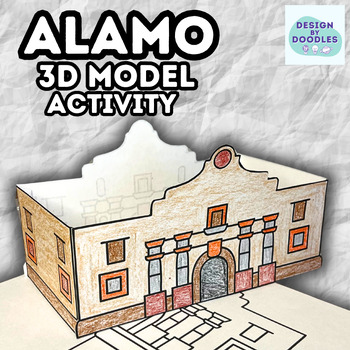 Preview of Alamo 3D Model - Fun & Interactive Social Studies Project/Craft!