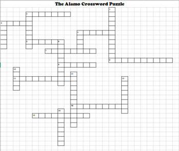 Preview of Alamo Crossword Puzzle and Wordsearch