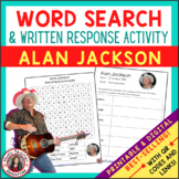 Alan Jackson Word Search and Research Activity for Middle 
