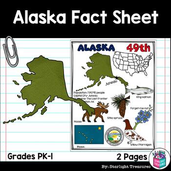 Preview of Alaska Fact Sheet for Early Readers - A State Study