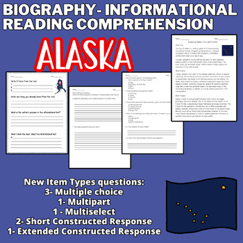 Preview of Alaska Informational Text Reading Comprehension New Items Type ECR,SCR