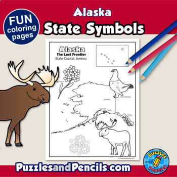 alaska state map coloring page