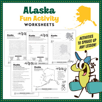 Preview of Alaska Worksheet Activities plus 34 Clip Art Images