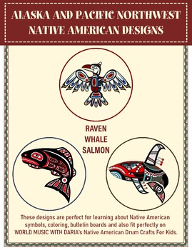 Preview of Alaska and Pacific Northwest Native American Designs - Raven, Whale and Salmon