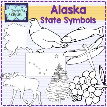 Alaska state symbols clipart by Teacher's Clipart | TPT