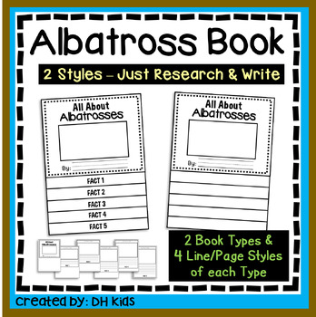 Preview of Albatross Report, Bird Flip Book, Science Research Project, Sea Bird Writing
