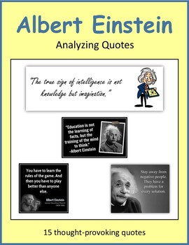 Preview of Albert Einstein - Analyzing Quotes