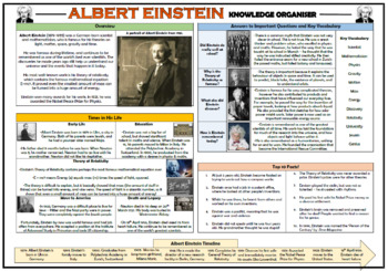 Preview of Albert Einstein Knowledge Organizer!
