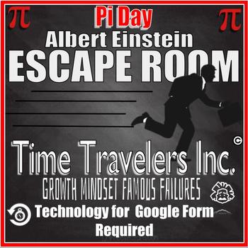 Preview of Albert Einstein Pi Day Escape Room Famous Failures Growth Mindset