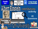 Albert Einstein contributions - 11th/12th/university - 20 