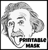 Albert Einstein mask, quotes and misquotes, Pi Day library