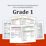 Alberta Curriculum Checklists - Grade 1