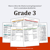 Alberta Curriculum Checklists - Grade 3