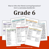 Alberta Curriculum Checklists - Grade 6