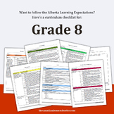 Alberta Curriculum Checklists - Grade 8