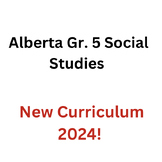 Alberta Gr. 5 Social Studies - NEW curriculum 2024 - Study