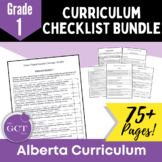 Alberta Grade 1 Curriculum Checklists Bundle w/ NEW 2022 C