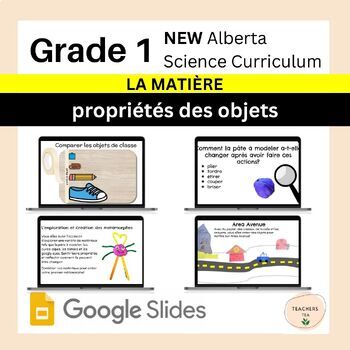 Preview of Alberta Grade 1 New Science Curriculum [FRENCH] - MATTER - Properties of Objects