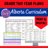 Alberta Grade 2 Long Range/Year Plans w/ NEW 2023 Curriculum